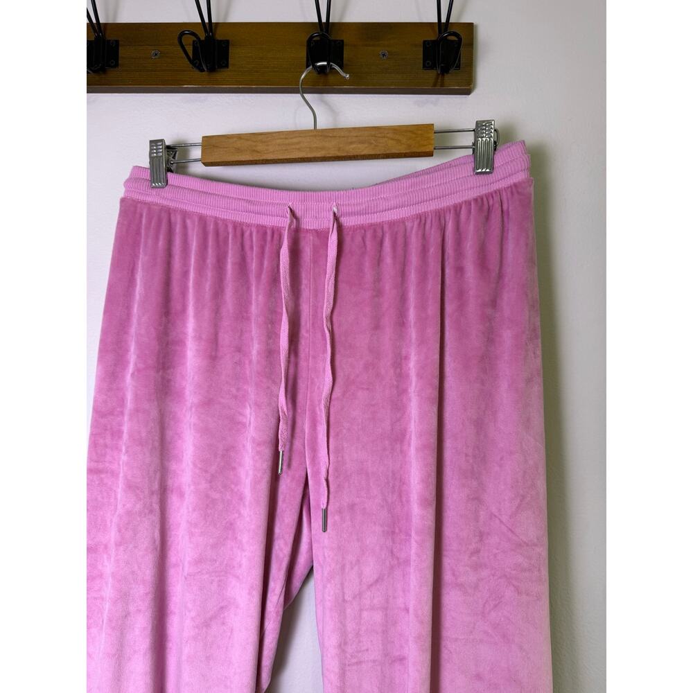 Juicy Couture Pink Velour Rhinestone Lounge Sleep Pants XL Barbiecore - Picture 5 of 7